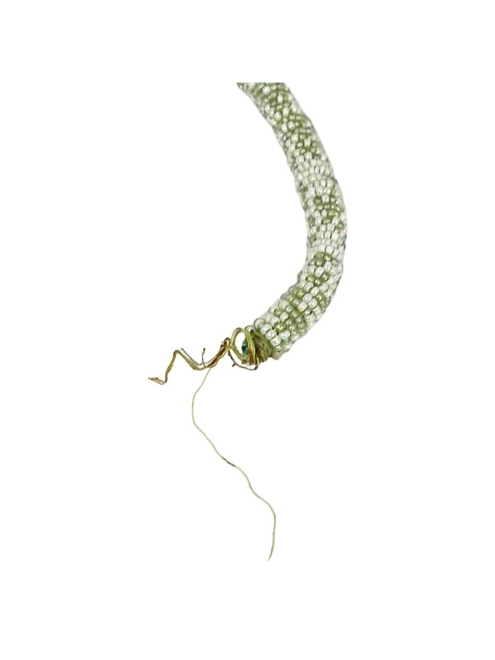 Dior Tote Light Brown Light Green White Beads Leather - Picture 10 of 14